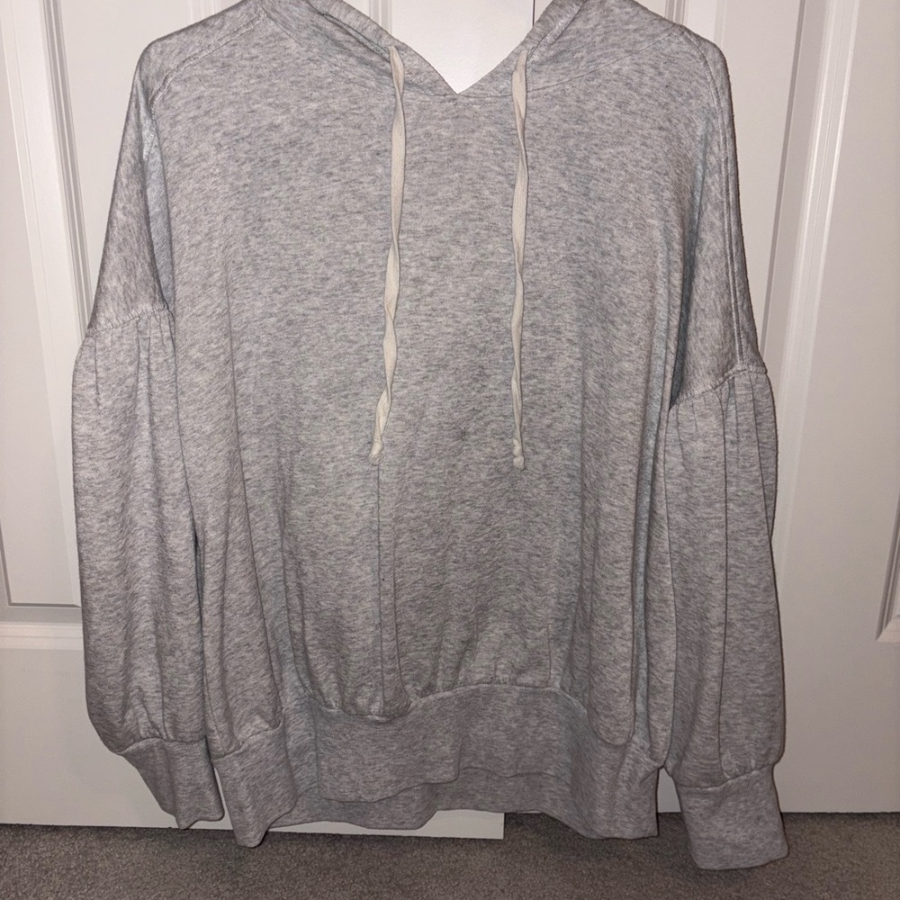 Xhilaration Gray Sweatshirt with Hood and Relaxed Fit